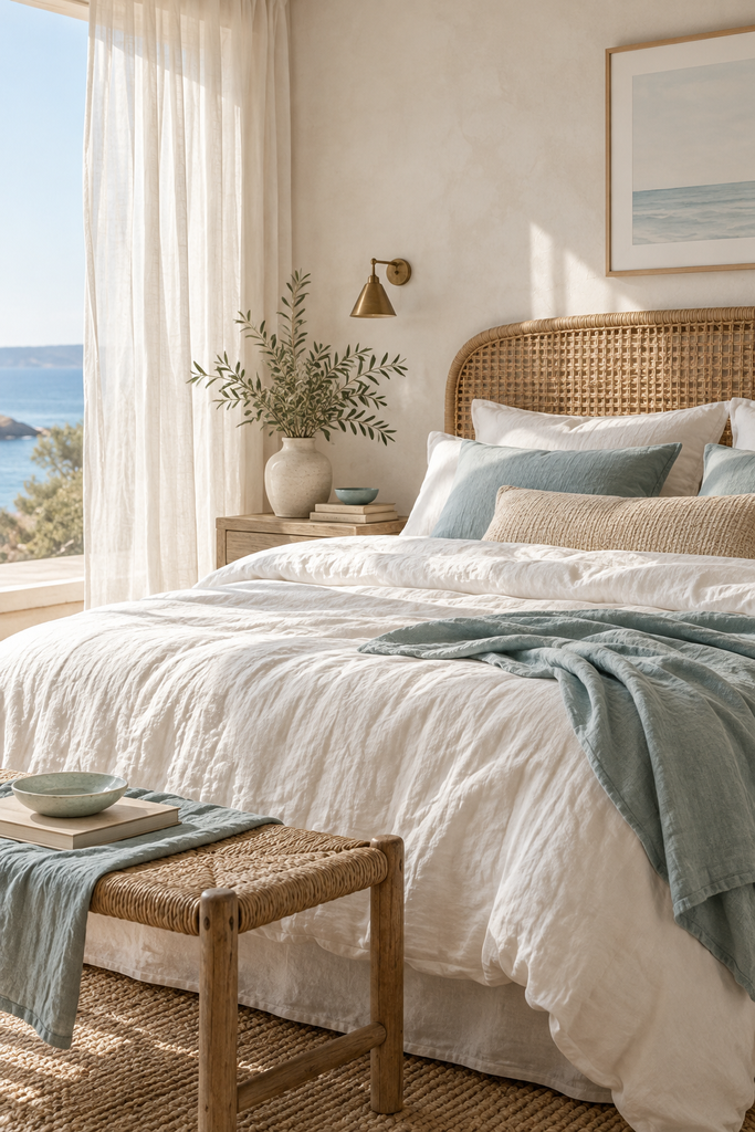 sunlit coastal bedroom retreat