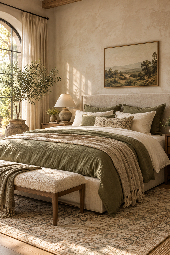 sunlit earthy bedroom retreat