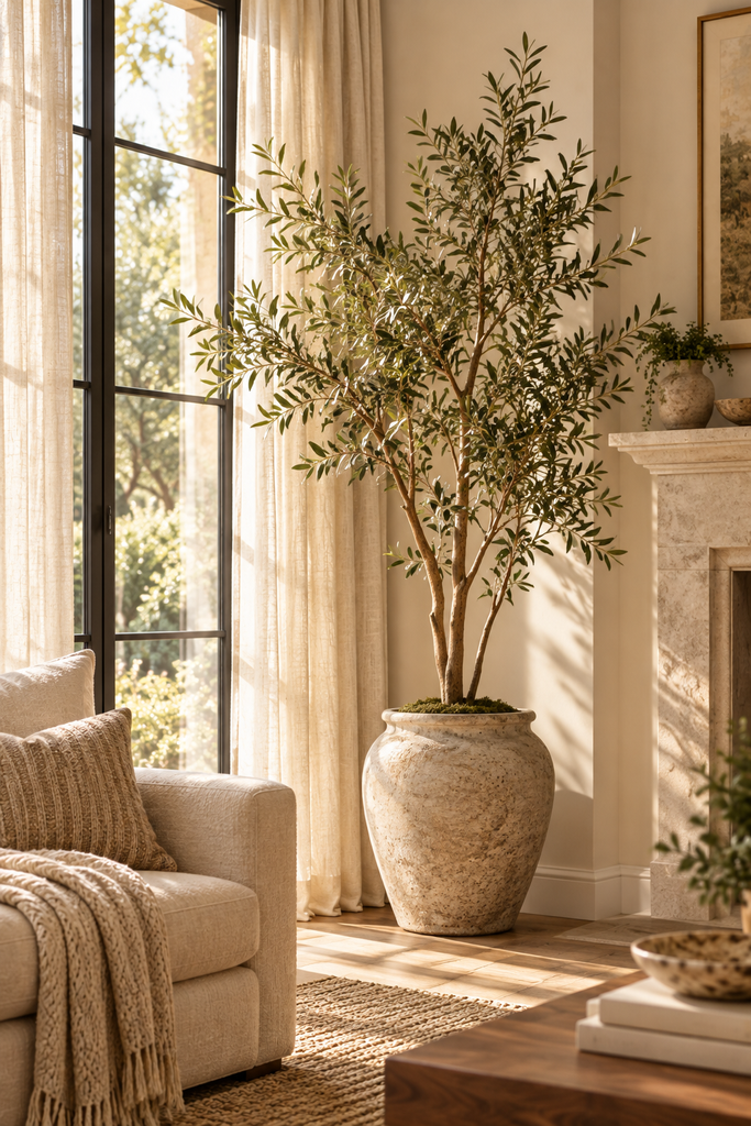 25 Luxury Living Room Ideas That Look Polished and Live Easy sunlit olive tree living room