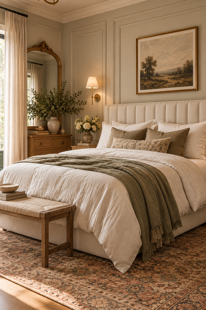warm traditional bedroom retreat